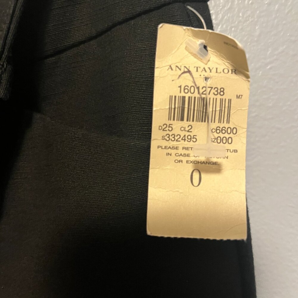 Ann Taylor Modern Straight Leg Pants Black Size 0 NWT Tailored Office - Picture 4 of 14